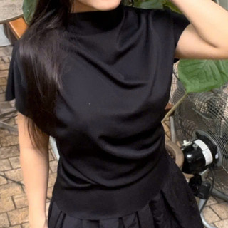 [HOẢ TỐC] Áo Thun Nữ Dáng Ôm Nhún Eo Vải Thun Co Giãn Freesize Phong Cách Hàn Quốc | H Span T-shirt