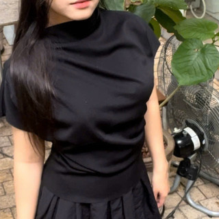 [HOẢ TỐC] Áo Thun Nữ Dáng Ôm Nhún Eo Vải Thun Co Giãn Freesize Phong Cách Hàn Quốc | H Span T-shirt