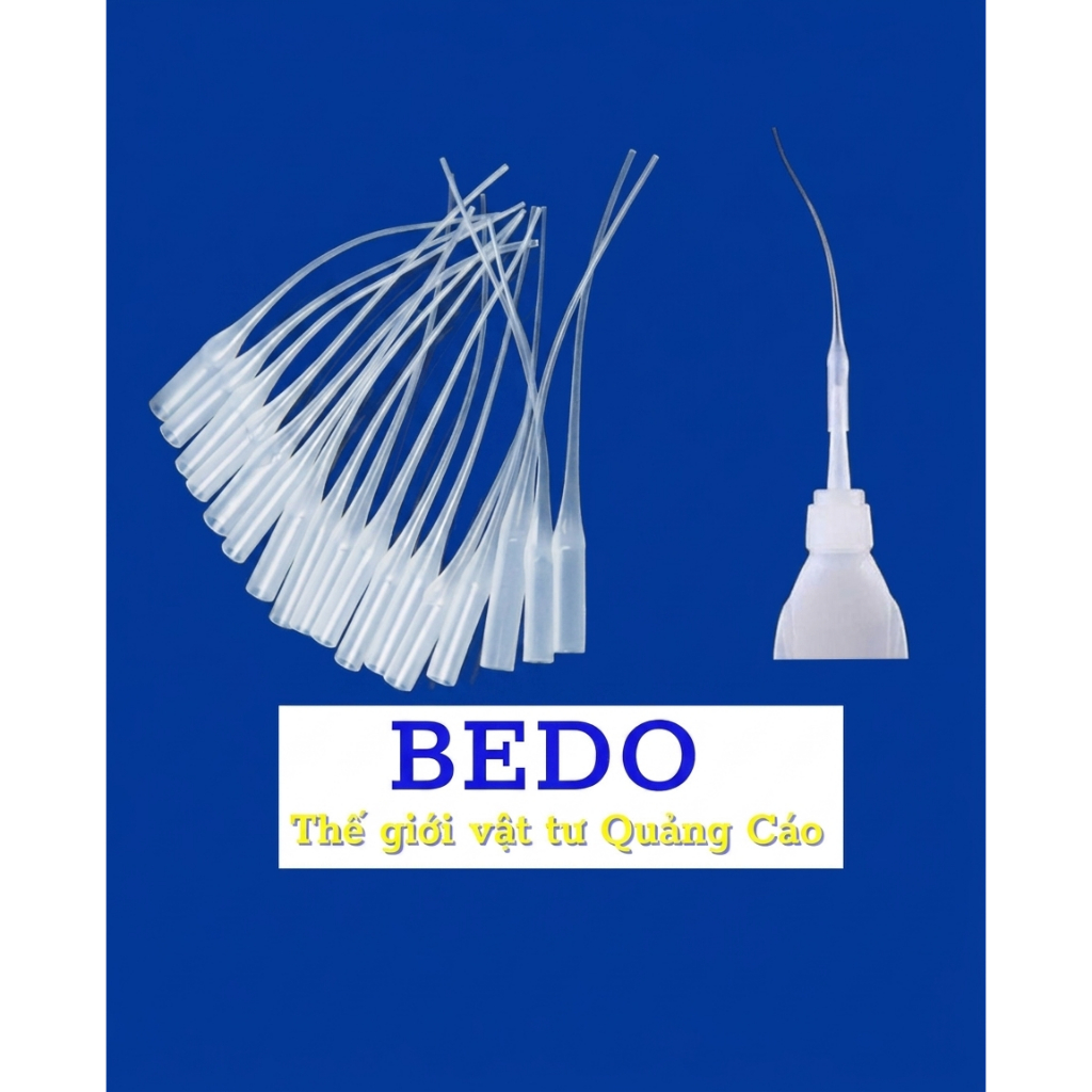 Vòi Keo 502 BEDO Nhựa Dẻo Trong Suốt Combo 100c Râu Keo Đầu Dẫn Keo Dán 502 Chống Tắc Dễ Sử Dụng