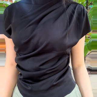[HOẢ TỐC] Áo Thun Nữ Dáng Ôm Nhún Eo Vải Thun Co Giãn Freesize Phong Cách Hàn Quốc | H Span T-shirt