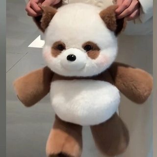 Bộ sưu tập Heo Thơm Chạy: Gấu trúc lông chồn vàng 2 màu ôm ngủ, hàng sẵn giao ngay
