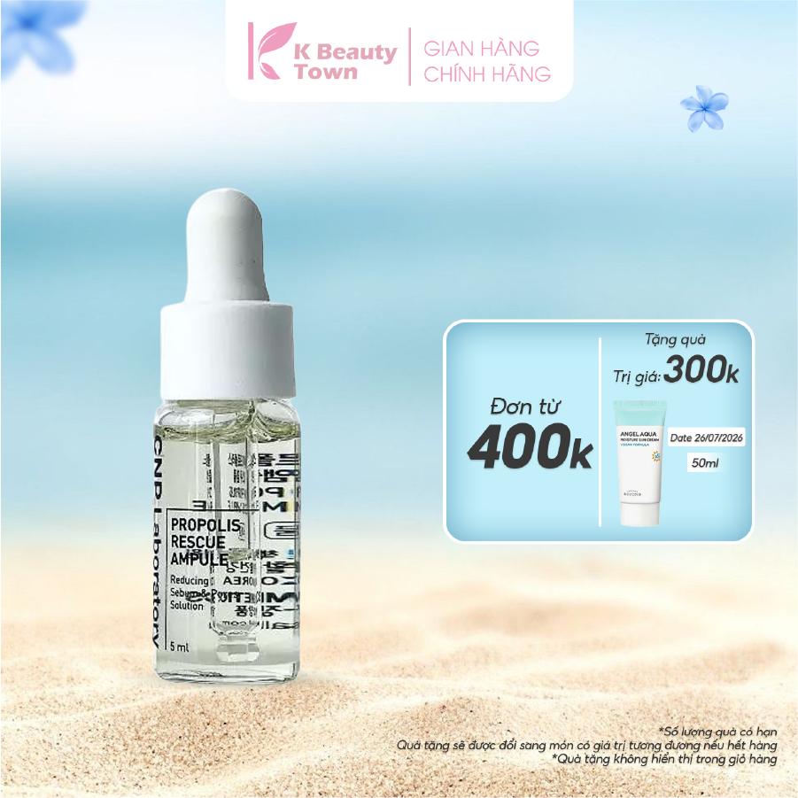 Tinh chất keo ong cho da dầu phục hồi làn da tẩy tế bào chết CNP Propolis Rescue Ampule 5ml