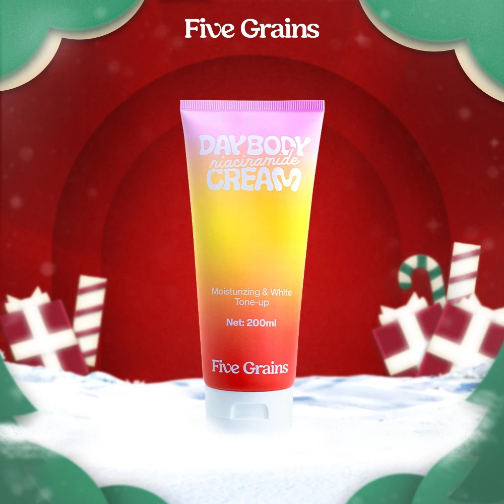 Kem dưỡng trắng da Five Grains 200ml – Niacinamide + Alpha-Arbutin nâng tông – Mờ thâm nám, dưỡng sáng da ngày – Siêu th