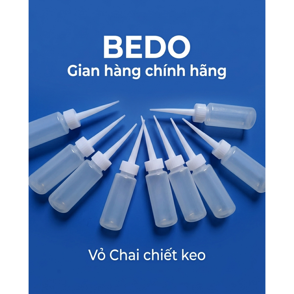Chai Đựng Keo BEDO 25ml Nhựa Cao Cấp Trong Suốt Dạng Bóp Chiết Keo Chính Xác Chống Rò Rỉ