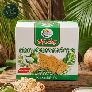 Bánh tráng nướng sẵn cốt dừa mè đen Mỹ Lồng ăn liền vị truyền thống THIỆN THẬT