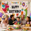 Phông Nền Happy Birthday Bằng Vải Cho Bé – Background Trang Trí Sinh Nhật Hàn Quốc Dễ Thương Cute