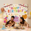 Phông Nền Happy Birthday Bằng Vải Cho Bé – Background Trang Trí Sinh Nhật Hàn Quốc Dễ Thương Cute