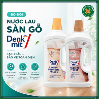 Nước lau sàn Denkmit Đức 1L – Dưỡng sàn gỗ Parkett & Laminat/Vinyl, sạch bóng, chống phồng, khô nhanh