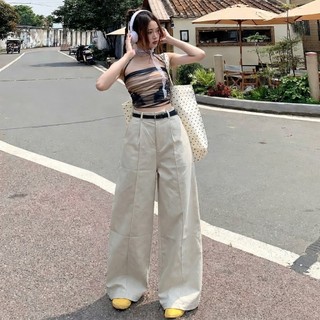 Quần kaki nhật ống suông ForgirlStudio quần ống đứng lưng cao thời trang ít nhăn T237
