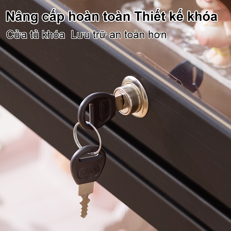 Tủ Trưng Bày Tủ Gỗ Chữ Kệ Tủ Sách Vách Ngăn Nhựa Acrylic Trong Suốt Có Khóa An Toàn Tủ Đa Năng Để