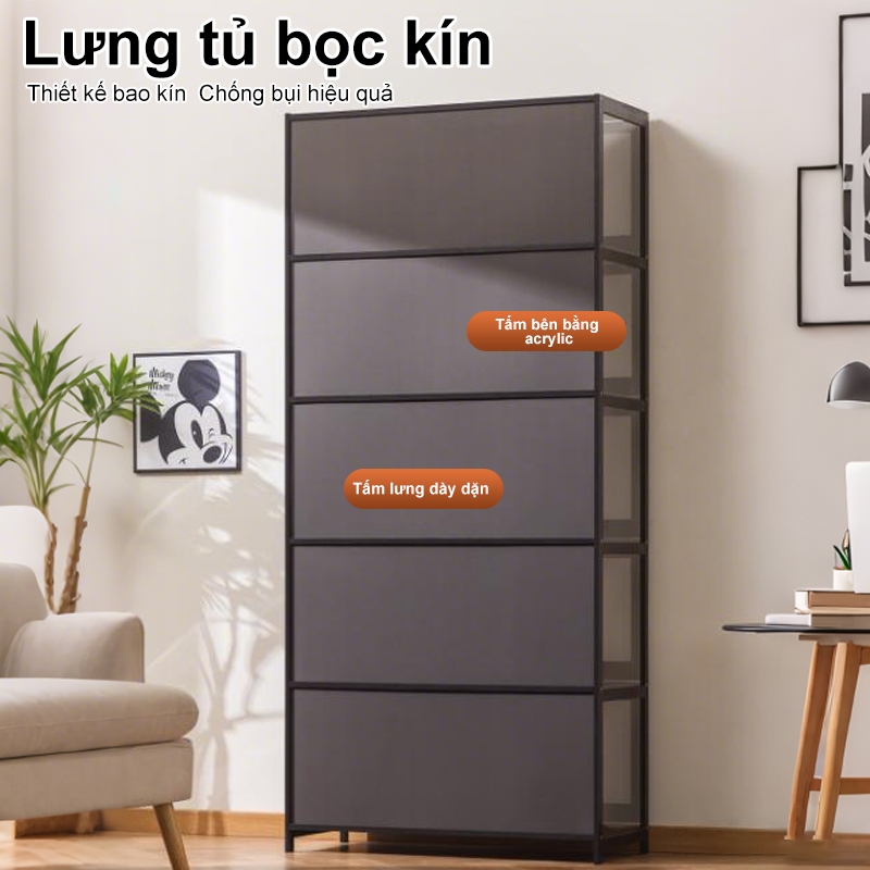 Tủ Trưng Bày Tủ Gỗ Chữ Kệ Tủ Sách Vách Ngăn Nhựa Acrylic Trong Suốt Có Khóa An Toàn Tủ Đa Năng Để