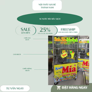🛒 XE NƯỚC MÍA SIÊU SẠCH INOX CAO CẤP – ĐẦY ĐỦ TIỆN NGHI, BÁN HÀNG CỰC HÚT KHÁCH