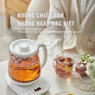 Máy pha trà điện mini đa năng 1.5L BEAR HK-5H15N21, 16 Chức Năng, 800W, Có Hẹn giờ,Bảo Hành 18 Tháng