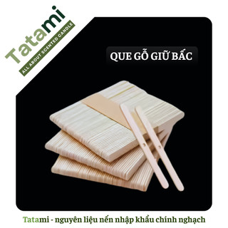 Que Gỗ Giữ Bấc Làm Nến TATAMI Combo 10 Cái Dụng Cụ Cố Định Tim Nến Hỗ Trợ Đổ Nến Handmade