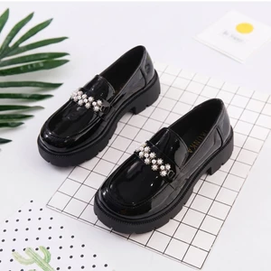 IKUNAK Giày nữ đi học phong cách Hàn đính đá đẹp Mary Jane 3cm nhẹ không đau chân