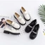IKUNAK Giày nữ đi hẹn hò dịu dàng đính đá lấp lánh Mary Jane 3cm da mềm êm chân