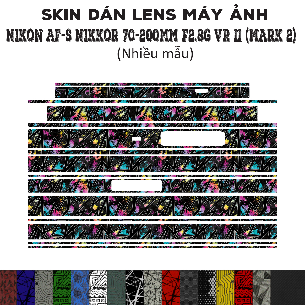 Skin dán Lens Nikon AF-S 70-200mm f2.8G VR II (Mark 2) | Decal Film 3M dán bảo vệ ống kính máy ảnh Nikkor 70-200 mm