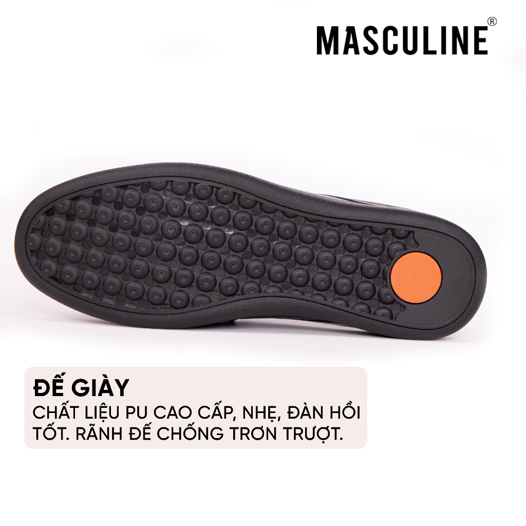 Giày Sabo nam MASCULINE GSB607 Da bò mềm đế PU êm chống trượt thiết kế trơn da Vintage đinh tán nhỏ