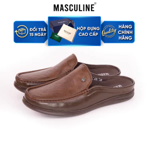 Giày Sabo nam MASCULINE GSB607 Da bò mềm đế PU êm chống trượt thiết kế trơn da Vintage đinh tán nhỏ