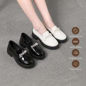 IKUNAK Giày nữ đi chơi dạo phố xinh xắn đính đá sáng Mary Jane 3cm nhẹ thoải mái