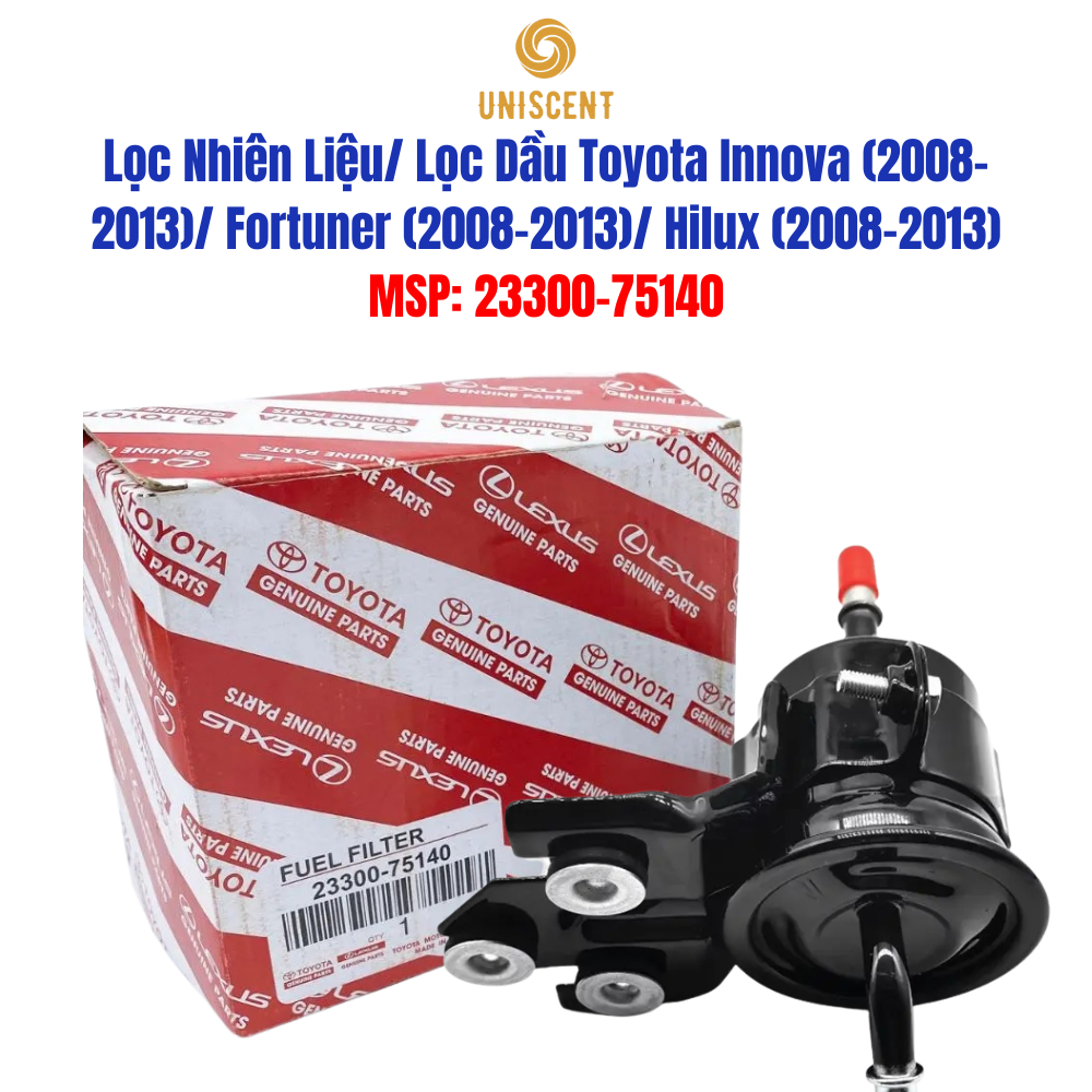 Lọc Xăng/ Lọc Dầu Toyota Innova (08-13)/ Fortuner (08-13)/ Hilux (08-13) ( Mã: 2330075140)