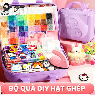 Bộ Hạt Ghép DIY Nhiều Màu – Đồ Chơi Xếp Hình Sáng Tạo An Toàn Cho Bé, Set 24/48/72/96 Màu, Quà Tặng Sinh Nhật 1/6