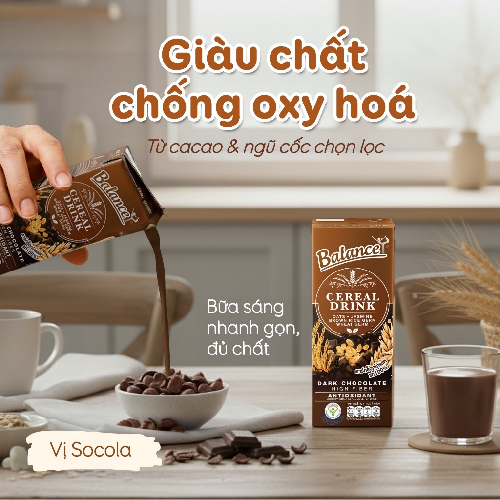 1 LỐC (3 HỘP) - Sữa Ngũ Cốc Hữu Cơ 4Care Balance 180ml.