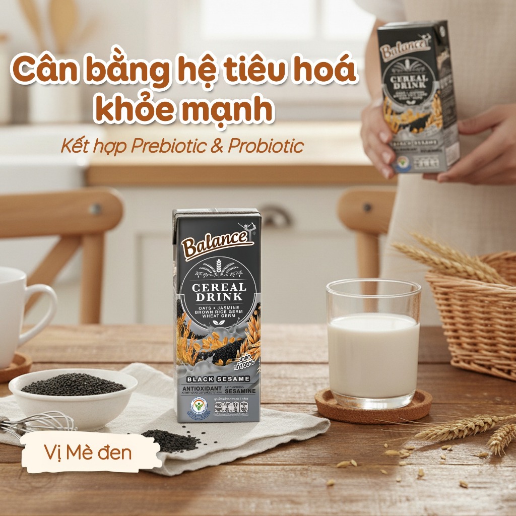 1 LỐC (3 HỘP) - Sữa Ngũ Cốc Hữu Cơ 4Care Balance 180ml.