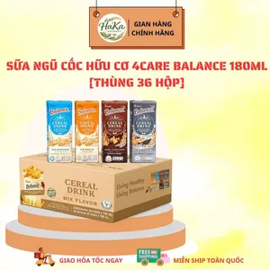 THÙNG 36 HỘP - Sữa Hạt Ngũ Cốc 4Care Balance 180ml