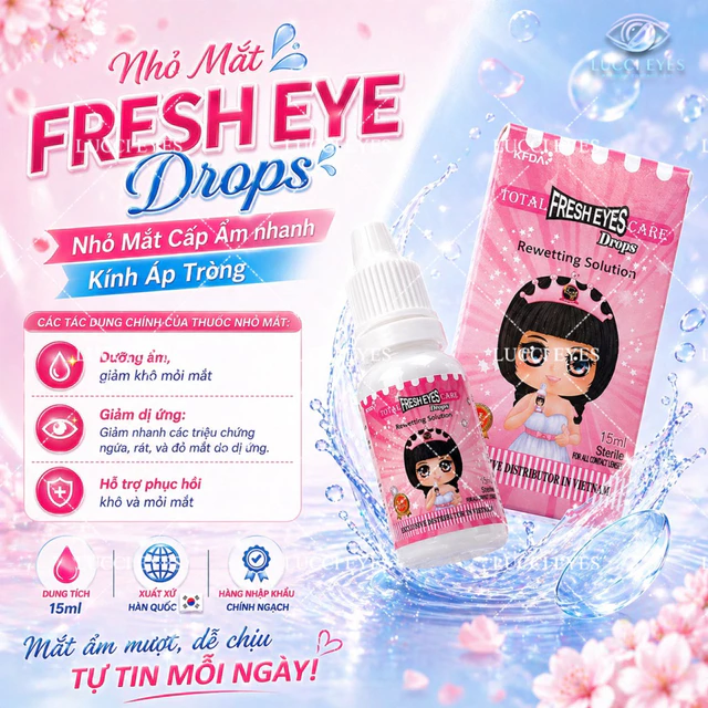 Nước nhỏ mắt Fresh eyes Hồng/ Fresh Xanh / Ngâm Aqua / Ngâm Frenzpro / Nhỏ Mắt Aqua , Nhỏ mắt Frenzpro