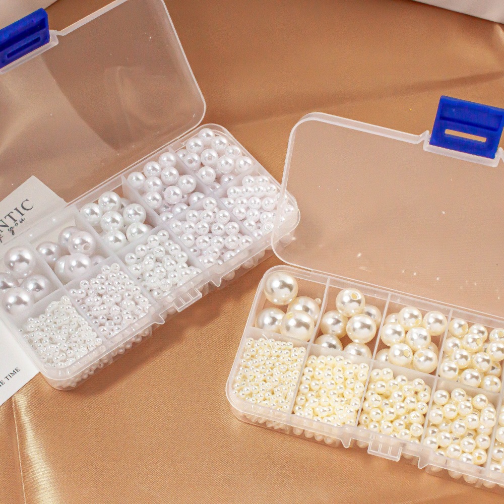 Set 500g Hạt Ngọc Trai Nhân Tạo 3-20mm Làm Trang Sức Handmade Pearl Beads Diy Jewelry Handmade Supplies DUHA 028