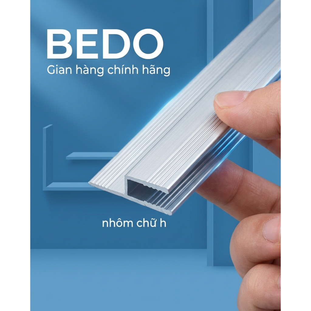 [ COMBO 6 ] Nhôm Chữ H BEDO Nhôm Định Hình Trần Xuyên Sáng Hộp Đèn Âm Tường Chắc Chắn Bền Đẹp Cao Cấp