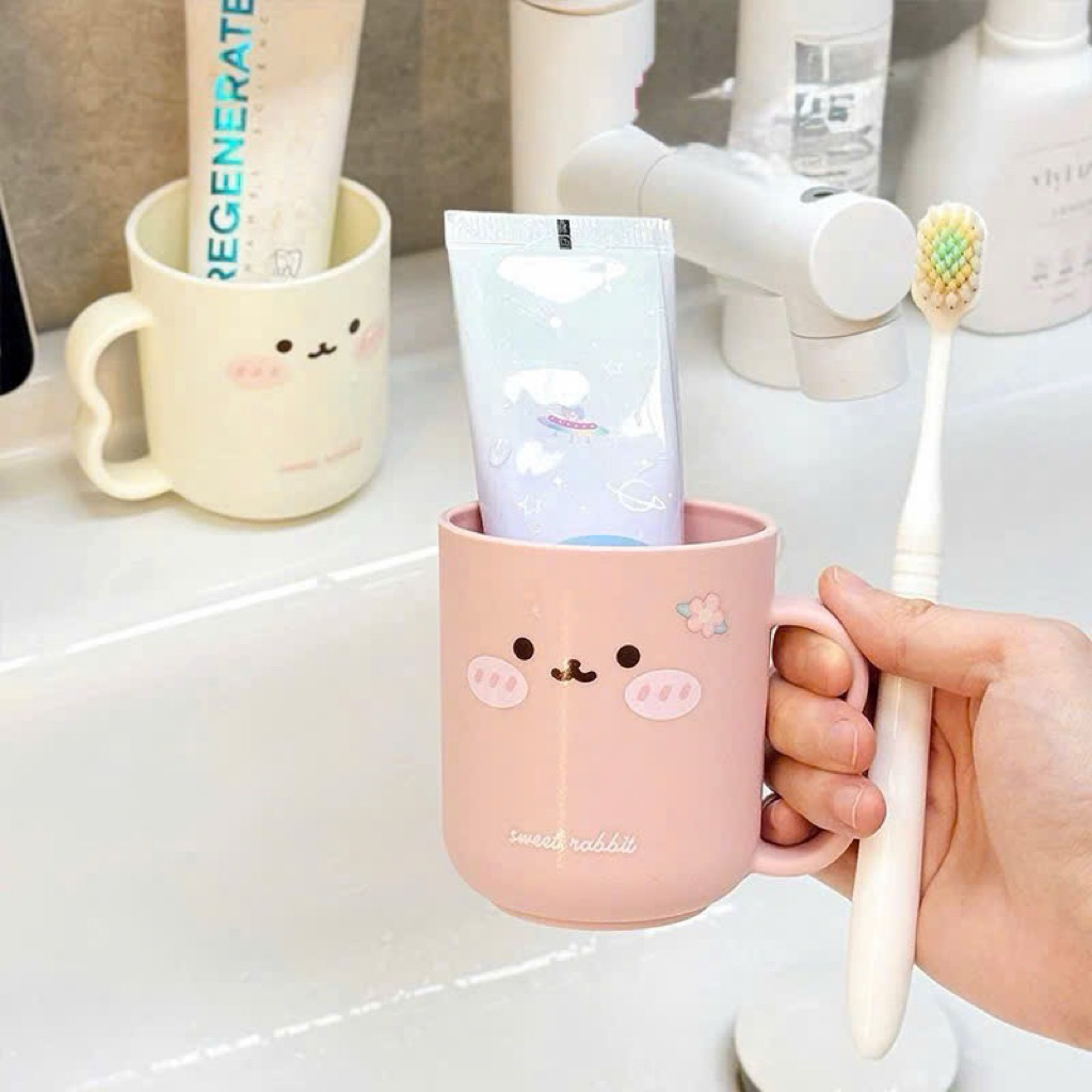 Cốc đựng bàn chải đánh răng du lịch hình GẤU dễ thương