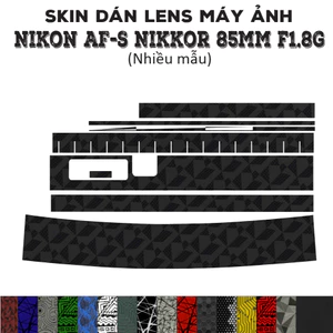 Skin dán Lens Nikon AF-S 85mm f1.8G (Nhiều mẫu) | Decal Film 3M dán bảo vệ ống kính máy ảnh Nikkor 85 mm
