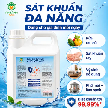 Combo Nước sát khuẩn Anolyte 2000ml + Chai chia vạch 250ml, dung dịch sát khuẩn Anolyte đa năng