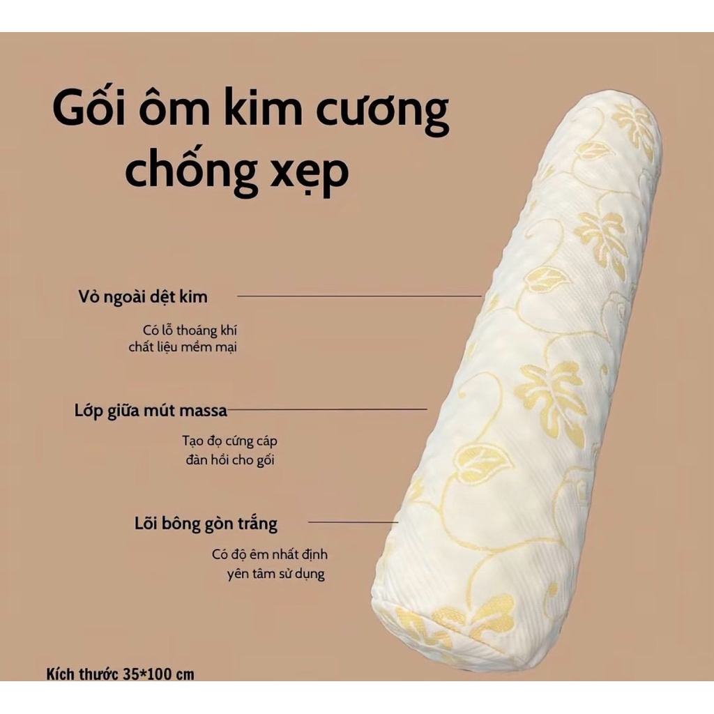 Gối Ôm Cao Su Non Zara Home Dạng Mút Xốp Dài 35x100cm Ruột Gối Ôm Cao Su Thiên Nhiên