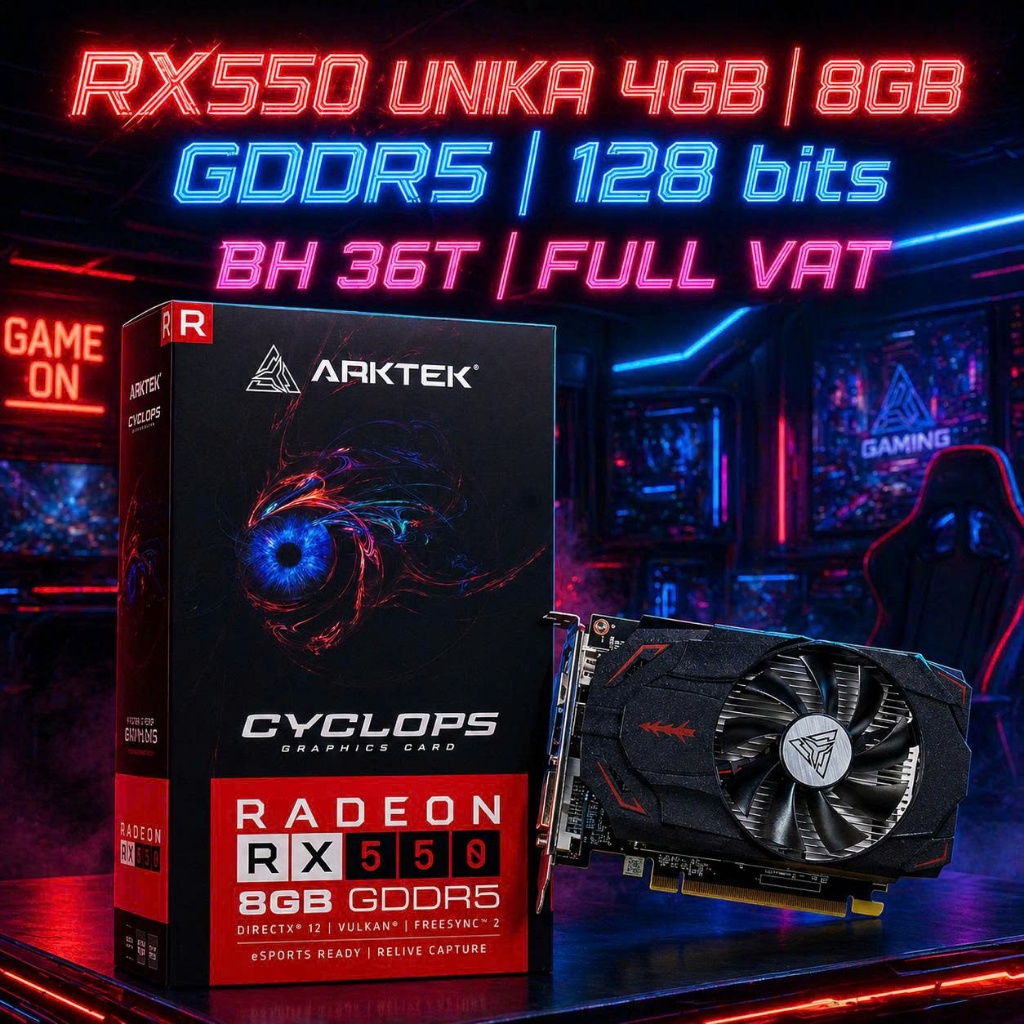 VGA card màn hình Arktek RX550 4GB 8GB GDDR5 128 bits new chính hãng ...