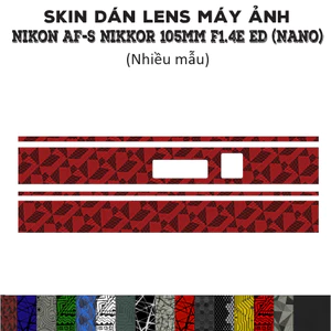 Skin dán Lens Nikon AF-S 105mm f1.4E ED (Nano) (Nhiều mẫu) | Decal Film 3M dán bảo vệ ống kính máy ảnh Nikkor 105 mm