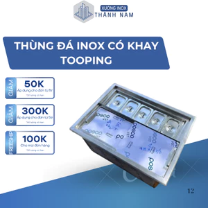 thùng đá inox âm siêu giữ nhiệt,form (sản xuất tại xưởng)