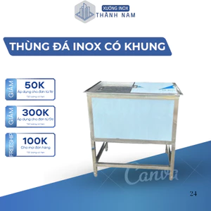 thùng đá inox giữ nhiệt cao cấp inox 100% bao bền