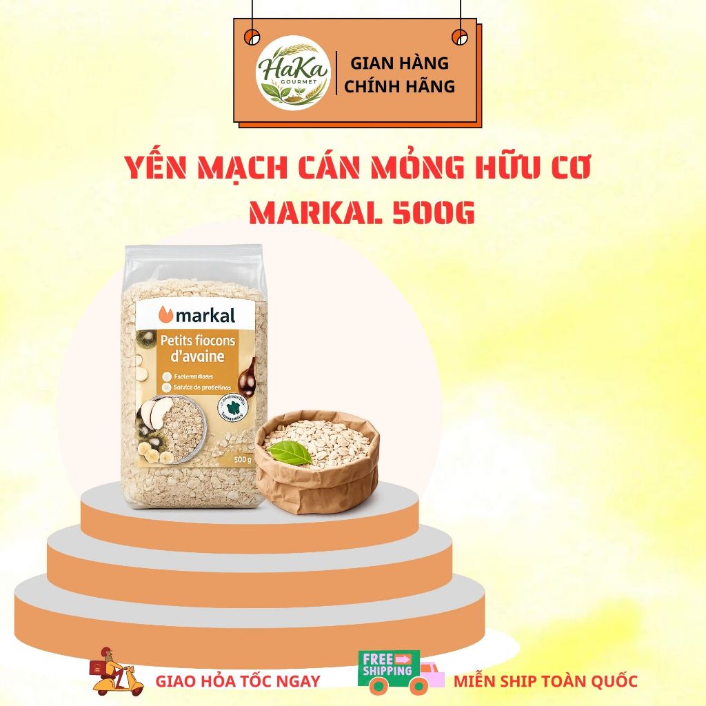 Yến Mạch Cán Mỏng Hữu Cơ Markal 500g