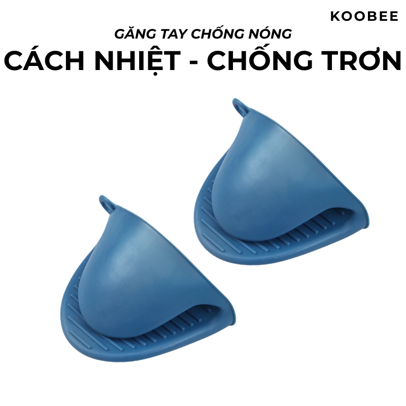 Găng Tay Silicon Chống Nóng Cách Nhiệt KOOBEE – Thiết Kế Chống Trơn Trượt, Cầm Nhấc Đồ Nóng An Toàn| PKB09