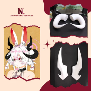 Sừng Cosplay In 3D Cao Cấp – Sừng Anime Fantasy Gắn Đầu / Phụ Kiện Hóa Trang Độc Đáo | NL3D