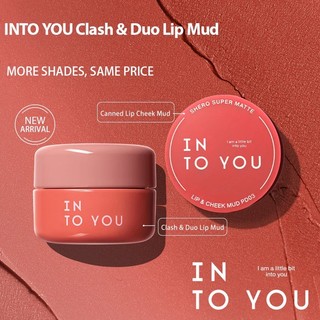Son Bùn Into You Clash & Duo Lip Mud Dạng Hũ 2 Ngăn 5g Kèm Cọ - Nhập Khẩu Chính Hãng