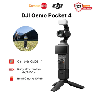 DJI Osmo Pocket 4 / Osmo Pocket 4 Combo- Camera 4K 120fps Tích Hợp Chống Rung Chính Hãng BH 12 Thán