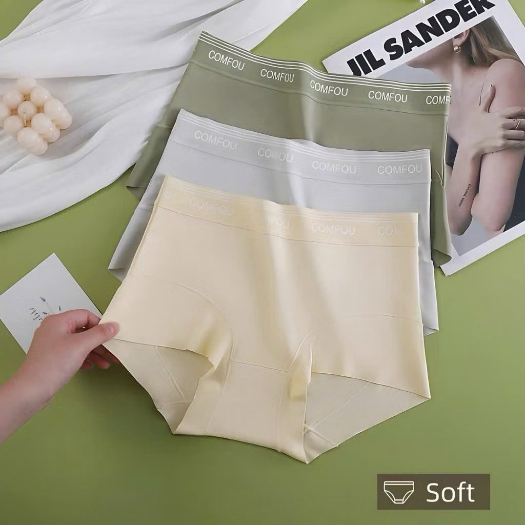 Quần lót cạp cao cotton viền su,in chữ siêu đẹp A20