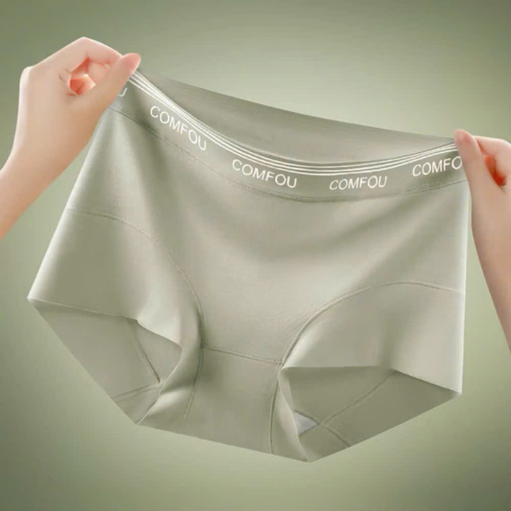 Quần lót cạp cao cotton viền su,in chữ siêu đẹp A20