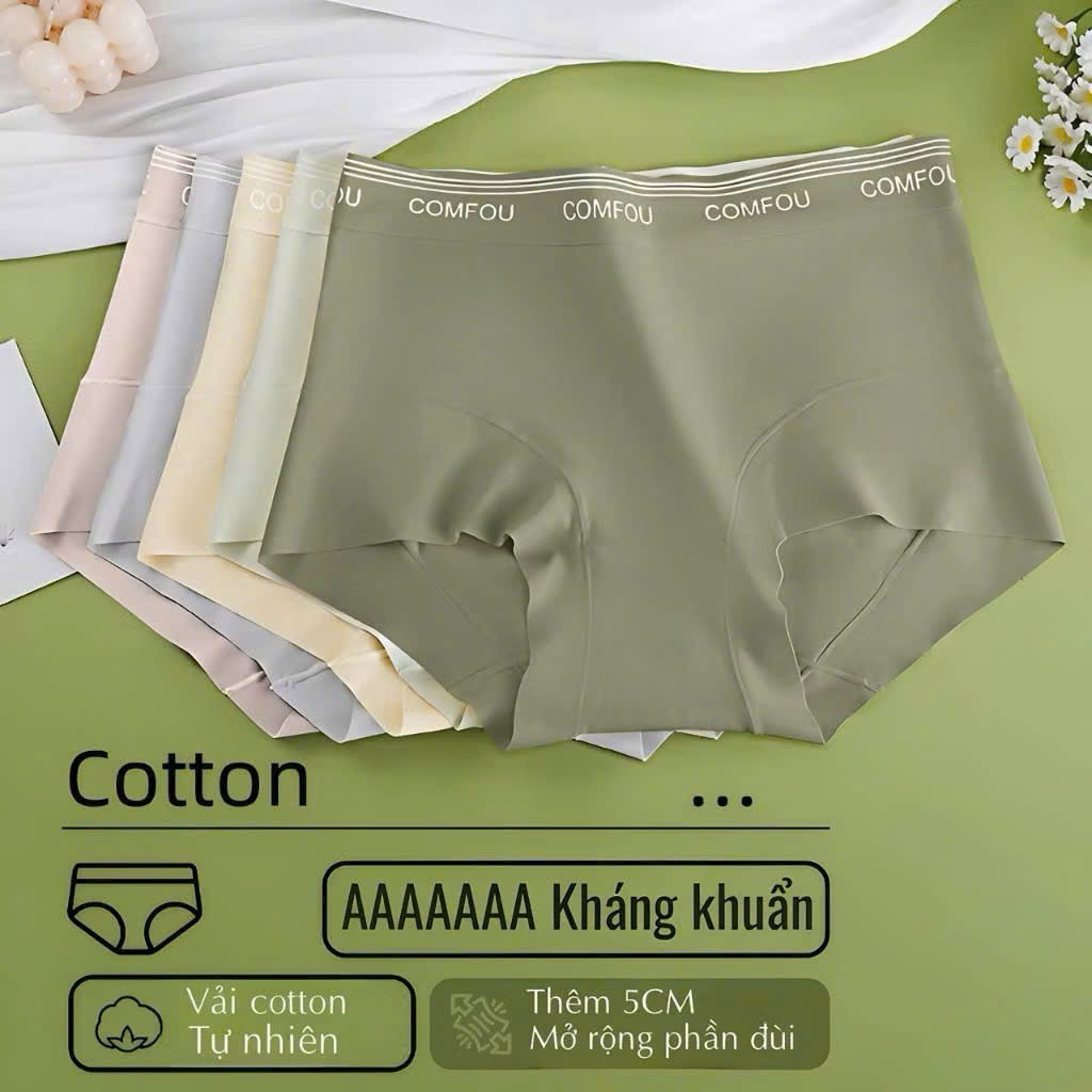 Quần lót cạp cao cotton viền su,in chữ siêu đẹp A20