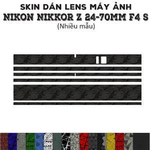 Skin dán Lens Nikon Z 24-70mm f4 S (Nhiều mẫu) | Decal Film 3M dán bảo vệ ống kính máy ảnh Nikkor 24-70 mm