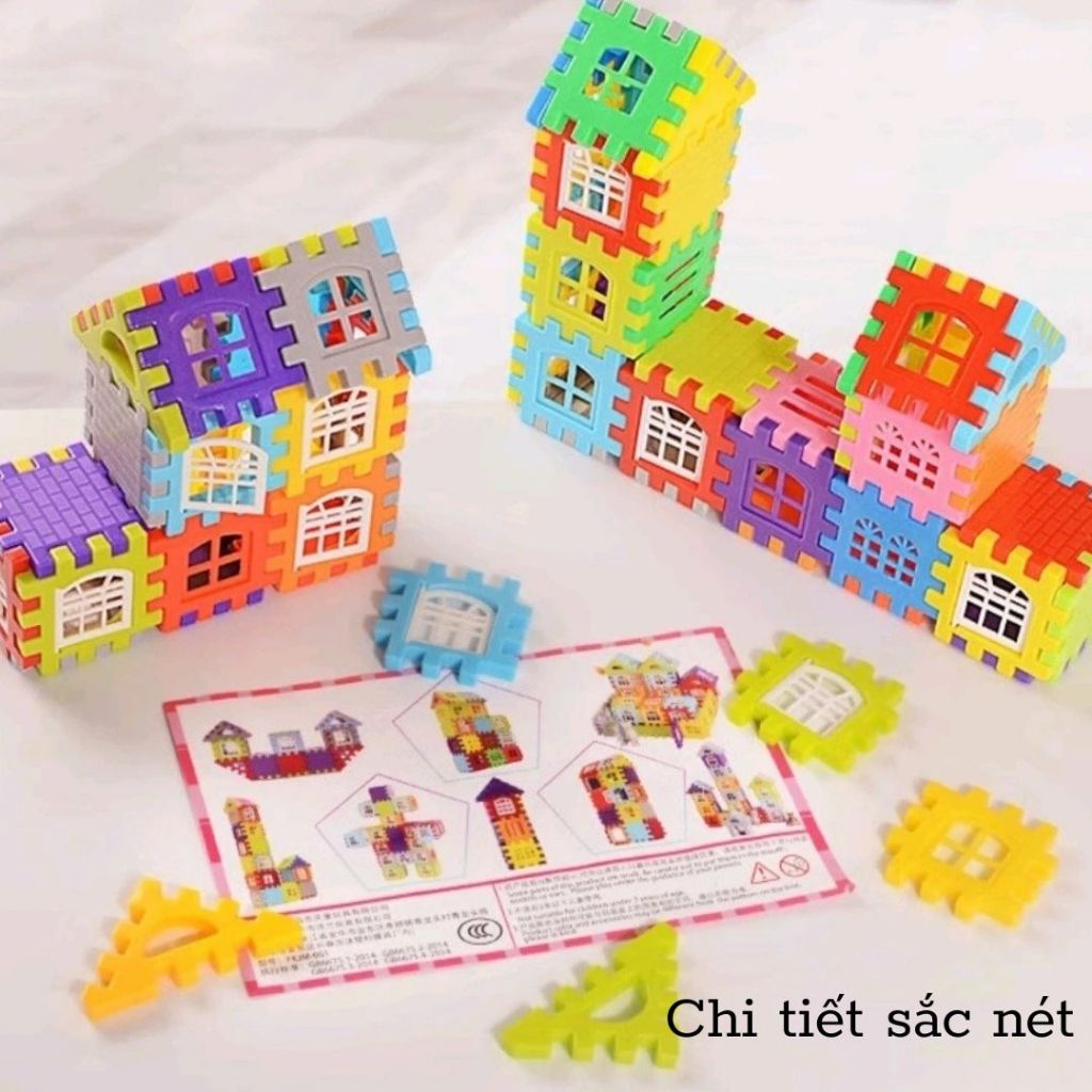 Đồ Chơi Lắp Ghép Khối Xây Dựng Thông Minh Cho Bé, Kiến Trúc Mô Phỏng Nhà 3D Nhiều Chi Tiết Rèn Luyện Tư Duy Sáng Tạo